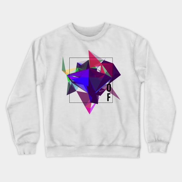 Abstract Geometric Collage Crewneck Sweatshirt by NJORDUR